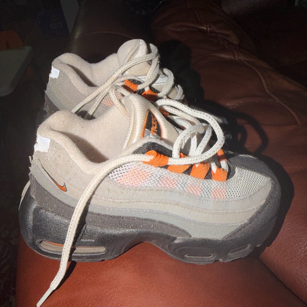 Nike Kids' Sneakers - Cream and Orange